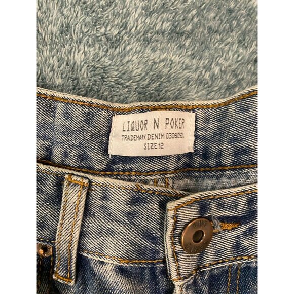 Liquor n Poker Step Waist Jeans - Size 12 Light Wash - Picture 3 of 7